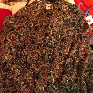 Paisley abstract neutral/autumnal tone blouse